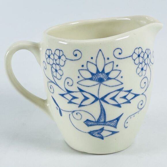 Vintage Stavangerflint Norway Ceramic Creamer Pitcher Flint Blue & White 2.75in - Picture 1 of 10